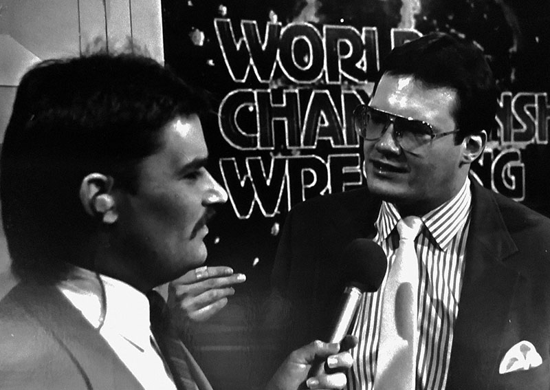 Jim Cornette and Tony Schiavone on Superstation TBS 1986