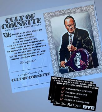 Official Cult of Cornette Membership Certificate