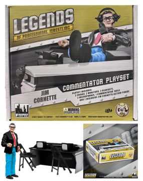 Jim Cornette Legends Action Figure Commentator Playset